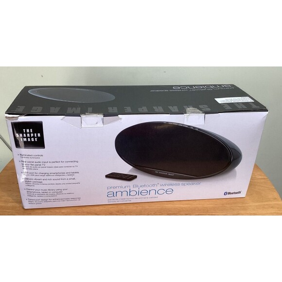 Sharper Image Ambience Premium Bluetooth Wireless Speaker Black Tested & Works - Picture 7 of 10